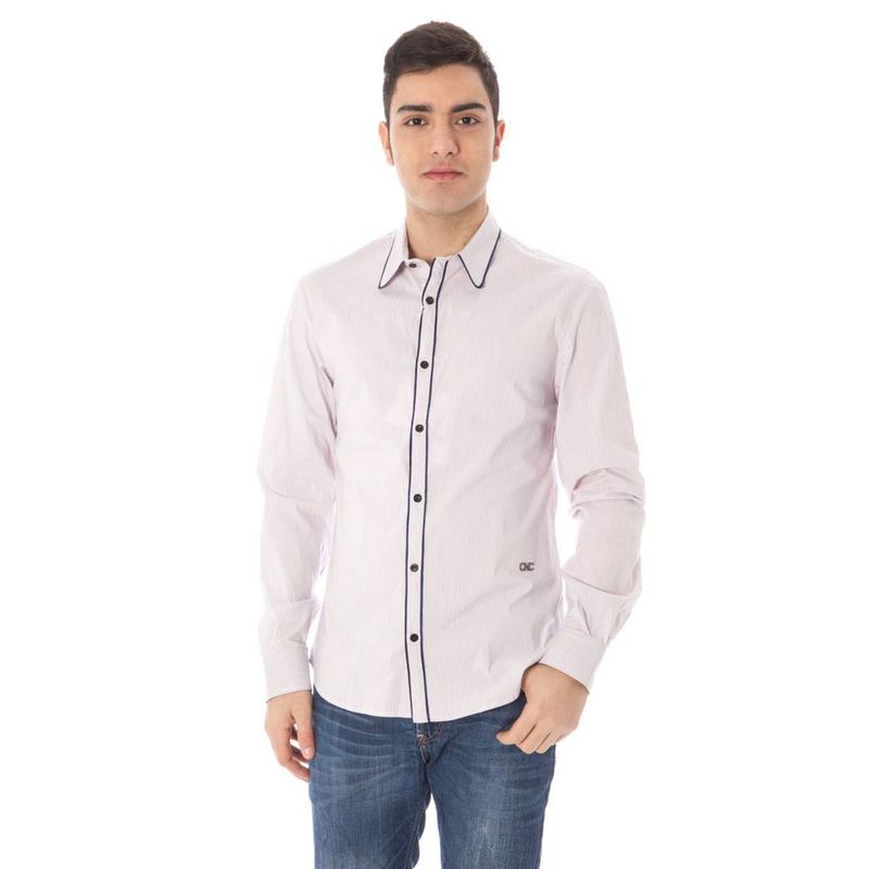 Costume National Pink Cotton Men's Shirt